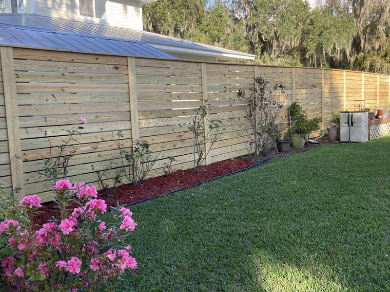 Wood decorative fencing in St. Augustine Florida