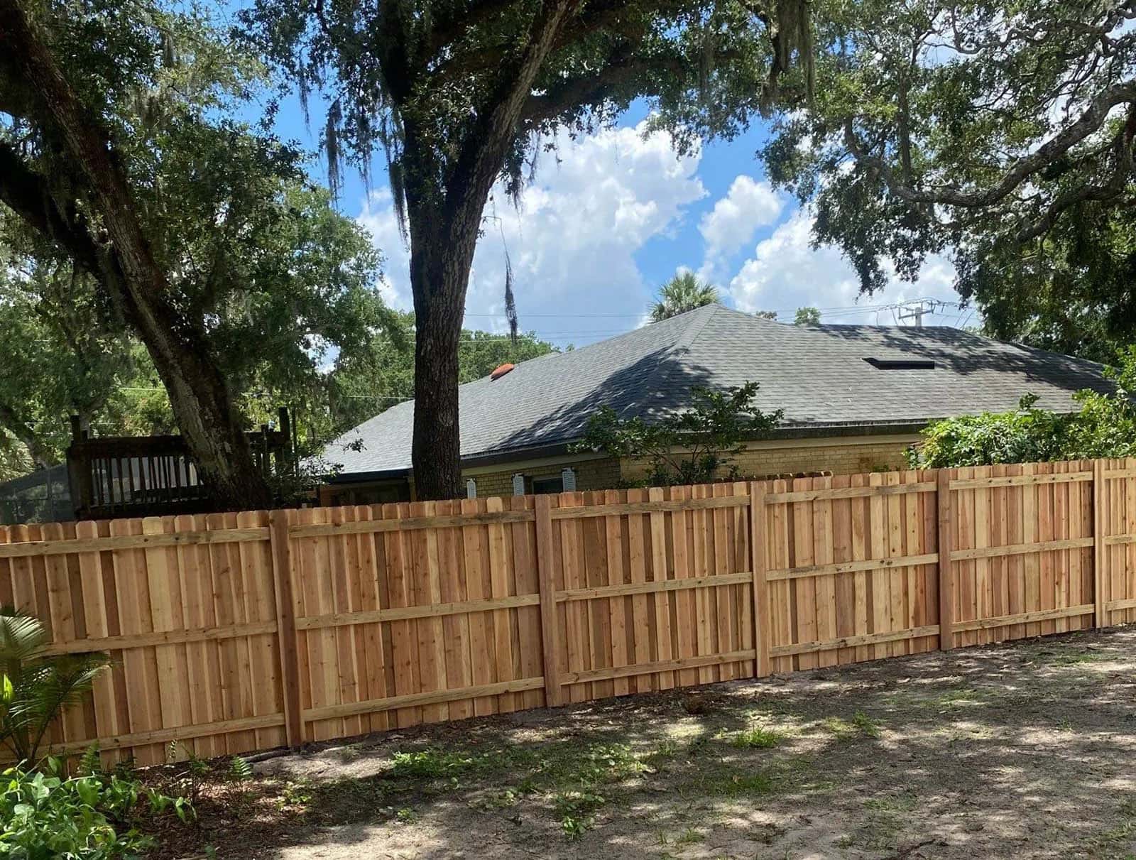 Florida Board On Board Wood Privacy Fence Inside