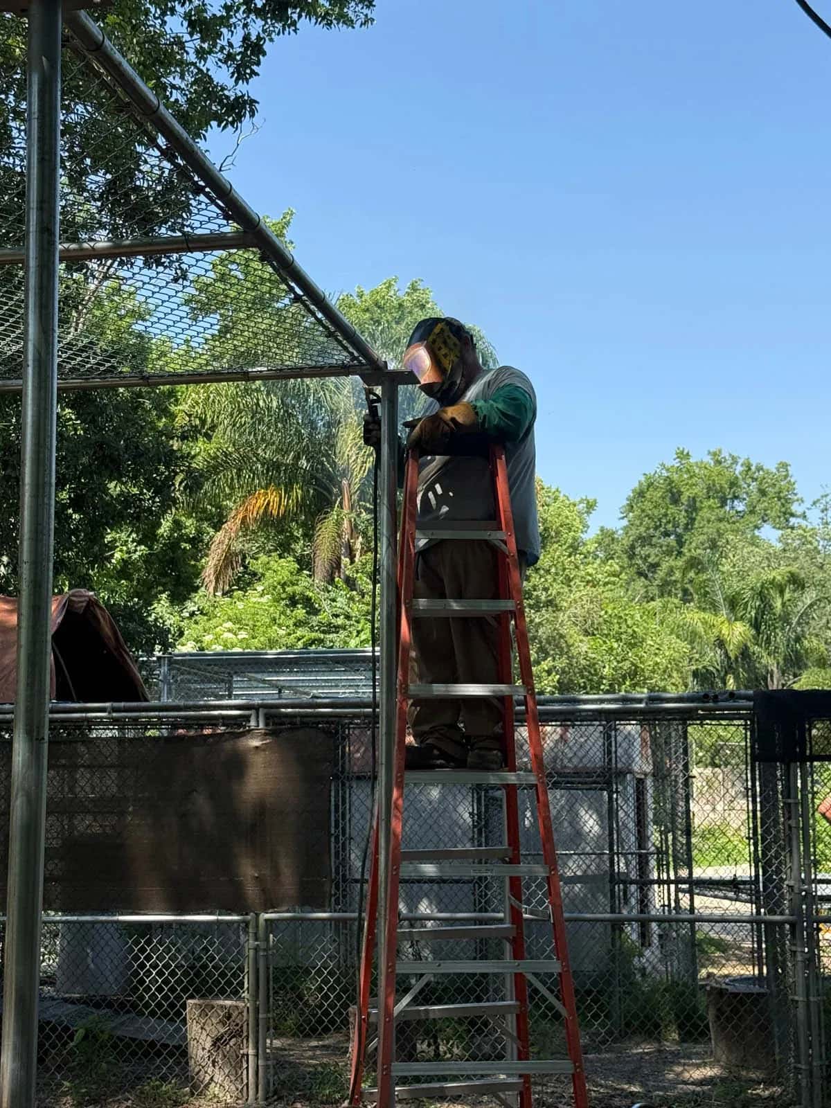 Swi Fence Florida Crew Building Chain Link Cage 5