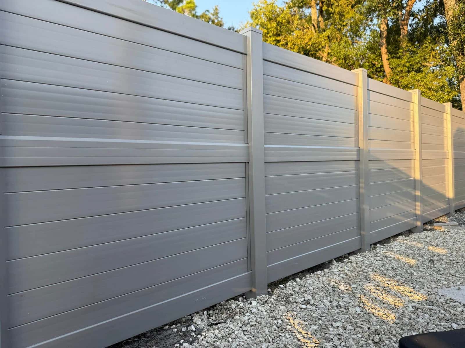 Florida Gray Horizontal Vinyl Fence