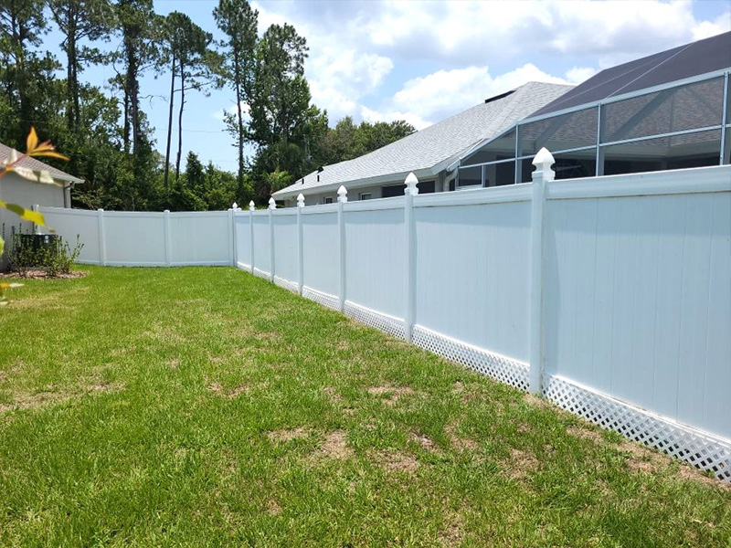 Vinyl decorative fencing in St. Augustine Florida