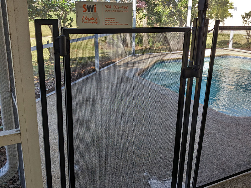 Pool Safety fencing with net in St. Augustine Florida