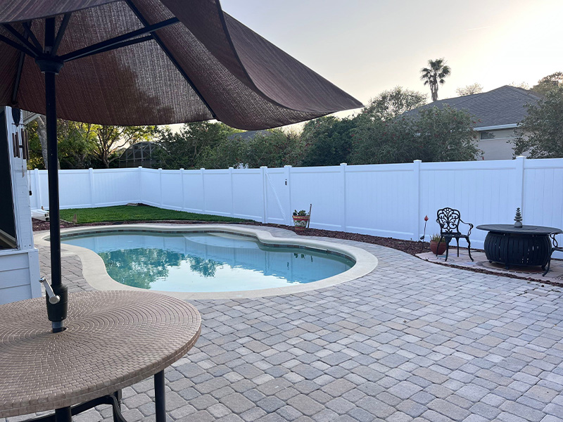 Vinyl Pool fencing in St. Augustine Florida