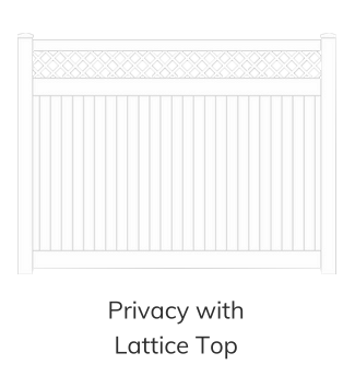 Vinyl Fence Style - Privacy with Lattice Top in St. Augustine, FL