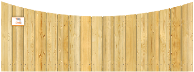 Concave Top Cut - Wood Privacy Fence Option for St. Augustine,  Florida homeowners