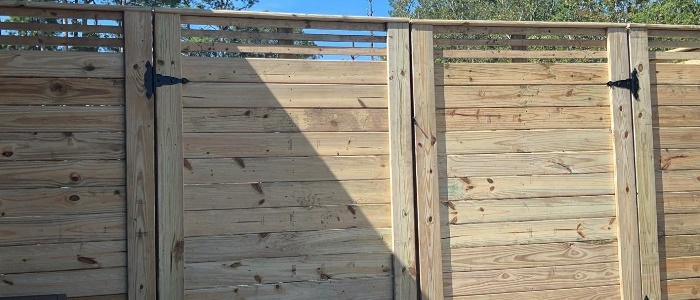 Horizontal Privacy Wood Fence in St. Augustine, Florida