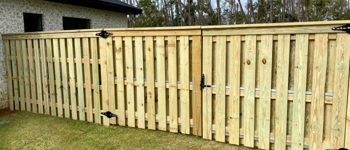 Shadowbox Privacy Wood Fence  in St. Augustine, Florida